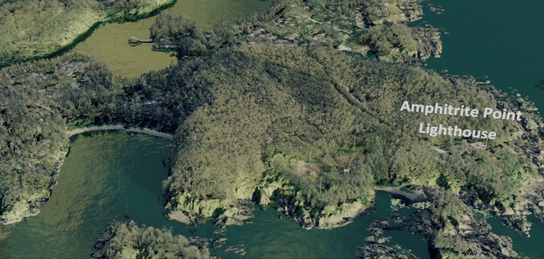 Screenshot of animated video of flooding scenarios in Ucluelet, British Columbia